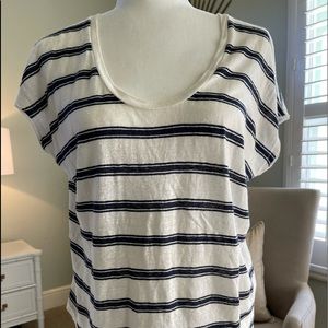 Frame Denim linen striped top
